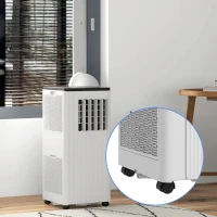 HOMCOM 7,000 BTU App-Controlled Mobile Air Conditioner, 15m² Radius - White(m-8)