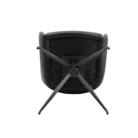 Lot de 2 chaises pivotantes style léger luxe, rotation 360° silencieuse, 55x50x85 cm, Noir(m-10)