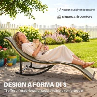 Outsunny Set 2 Sdraio da Giardino Pieghevoli, Lettino Prendisole in Alluminio e Textilene, 61x165x63cm(m-4)