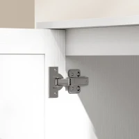 HOMCOM Dressoir met 2 laden, verstelbare plank en 3 deuren - moderne opbergkast, wit(m-10)