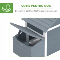 Pawhut Cotet Lemn Prefabricat – Pentru 2 Gaini, Ideal pentru Gradina(m-6)