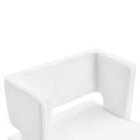 Lot de 2 tabourets de bar style nordique, structure métallique robuste avec pieds argentés, 48x53.3x91.4 cm, Blanc+Argent(m-6)
