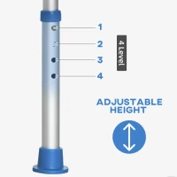 HOMCOM 44-51.5cm Aluminium Frame Shower/Bath Stool - Blue(m-6)