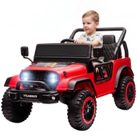 AIYAPLAY Macchina Elettrica per Bambini 3+ Anni, 12V, 2 Motori, Telecomando, USB, Musica, 3-5 km/h, Rosso(m-10)