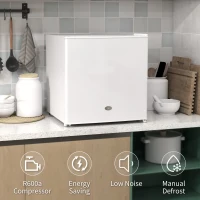 HOMCOM 35L Mini Freezer, -24℃ to -14℃ Temperature - White(m-8)