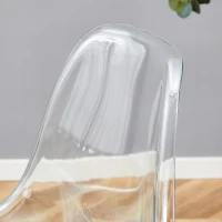 Lot de 4 tabourets de bar transparents, design moderne au look aérien, 51x45x102 cm, Doré(m-6)