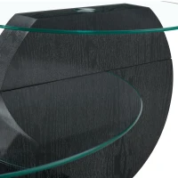 Table basse moderne minimaliste, design italien, pieds antidérapants, 90x70x44 cm, Transparent(m-8)
