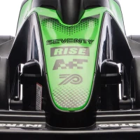AIYAPLAY Auto cavalcabile F1 con volante musicale, ruote silenziose e portaoggetti, verde(m-8)