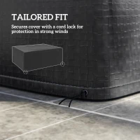 Outsunny Garden Furniture Cover, Waterproof Anti-UV Large Protective Patio Set Covers, 235 x 190 x 90cm, Black(m-6)