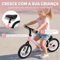 AIYAPLAY Bicicleta de Equilíbrio para Crianças 2-5 Anos com Rodas Luminosas e Silenciosas, Assento e Guiador Ajustáveis, Rosa(m-5)