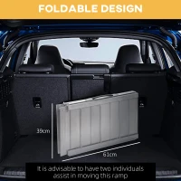 HOMCOM 2ft Folding Aluminum Wheelchair Ramp Scooter Portable Mobility Assist Suitcase Access Aid Disabled(m-6)