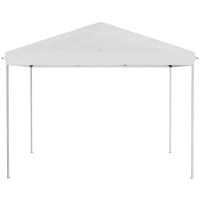 Outsunny Tonnelle pop-up Barnum Pliant Style Colonial 3 x 3 m 4 moustiquaires + Sac de Transport crème(m-9)