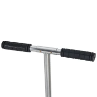 HOMCOM Patinete Plegable para Niños de 7-14 Años Scooter Infantil Manillar Ajustable en Altura de 4 Niveles con Freno 88x37x75-100 cm Negro(m-9)