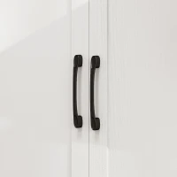 HOMCOM Dressoir met 2 laden, verstelbare plank en 3 deuren - moderne opbergkast, wit(m-12)
