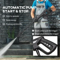 DURHAND 1800W High Pressure Washer, 150 Bar Pressure, 510 L/h Flow, High-Performance Portable Power Jet Wash Cleaner Green(m-6)