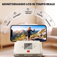 SPORTNOW Stepper Vertical Climber con Manubri Regolabile a 3 Livelli, Display LCD, Bianco(m-6)