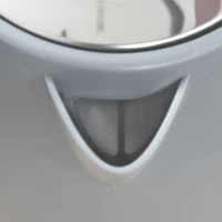 HOMCOM waterkoker- en broodroosterset, 1,7 l, 2200 W snelkook-waterkoker met thermostaat, 2-sneetjes broodrooster, grijs(m-11)