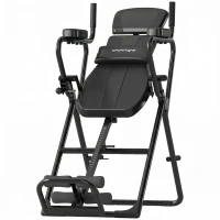 SPORTNOW Masă de Inversiune 3-în-1 cu Bare Flotări, Tracțiuni, Masă de Inversiune(m-12)