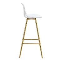 Lot de 2 tabourets de bar, design moderne et polyvalent idéal pour café, 38x33x96.5 cm, Transparent(m-10)