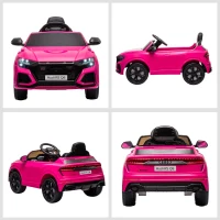 HOMCOM Coche Eléctrico Infantil +3 Años Licencia Audi RS Q8 con Batería 6V 2 Motores Mando a Distancia Música Bocina y Luces Velocidad Máx. 3km/h 101x62x51 cm Rosa(m-9)