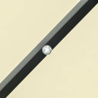 Outsunny Umbrelă de Grădină Inclinabilă Ø265 cm cu 32 Luminile LED Solare și Manivelă, Umbrelă de Exterior cu 8 Spițe, din Oțel, Poliester, pentru Patio, Curte, Balcon, Terasă, Bej(m-9)