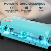 SPORTNOW Bandă de alergare pliabilă cu control gestual, albastru deschis(m-5)