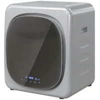 HOMCOM Secadora de Evacuación 3 kg 800W con Pantalla Táctil Control de Tiempo y Temperatura Función Antiarrugas Plata(m-11)