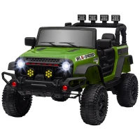 AIYAPLAY Buggy 4x4 voiture électrique enfant UTV avec télécommande 2.4Ghz 2 moteurs 12 V vert(m-12)