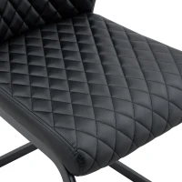 Chaise de salle à manger, confort optimal, structure métallique noire robuste, 43,00x63,00x100,00 cm, Noir(m-7)