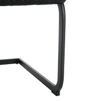 Chaise de salle à manger, confort optimal, structure métallique noire robuste, 43,00x63,00x100,00 cm, Noir(m-9)