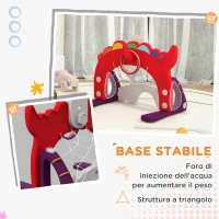 AIYAPLAY Canestro Basket per Bambini 5 in 1 con Altezza Regolabile, Porta da Calcio e Golf, Età 3-6 Anni, Rosso(m-7)