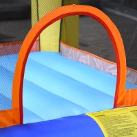 Outsunny Casa Gioco Castello Gonfiabile Gigante per Bambini 3-8 anni Trampolino Rimbalzante Colorato con Scivolo e Canestro 250cmx180cmx175cm(m-9)