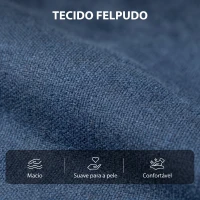 HOMCOM Cadeirão Relax Reclinável Elétrico Elevatório com Massagem, Aquecimento, Assento Largo, USB-C/USB-A e Bolsos Azul(m-8)