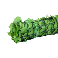 Outsunny Rotolo di Siepe Finta per Balcone e Giardino in PE, Siepe Artificiale con Foglie di Edera Verdi 300x100cm(m-9)