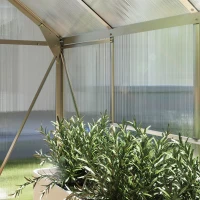 Outsunny 6 x 8ft Walk-In Greenhouse, with Sliding Door - Clear(m-8)