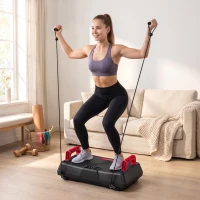 SPORTNOW Vibration Plate Exercise Machine with 99 Speed Levels, 3 Programs, Quiet Vibrating Plate with Resistance Bands(m-8)