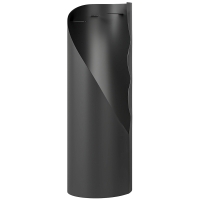 Outsunny Ensemble serviteur de cheminée 4 pièces avec balai, pelle, tisonnier et support,  en métal 20 x 20 x 65 cm, noir