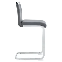 Lot de 2 tabourets de bar style nordique, design élégant, idéal pour cuisine, bar ou restaurant, 38.9x46.5x96.5 cm, Argent(m-10)