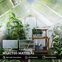 Outsunny 6 x 8ft Walk-In Greenhouse, with Sliding Door - Clear(m-5)