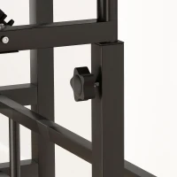 HOMCOM Scrivania Regolabile in Altezza con Ruote e Piano Inclinabile, 70x60 cm, Nero(m-7)