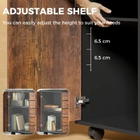 HOMCOM Multi-Storage Mobile Office Storage Cabinet - Rustic Brown(m-5)