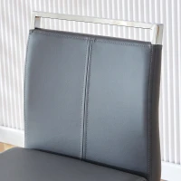 Lot de 2 tabourets de bar style nordique, design élégant, idéal pour cuisine, bar ou restaurant, 38.9x46.5x96.5 cm, Argent(m-6)