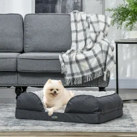 PawHut Calming Dog Bed Pet Mattress w/ Removable Cover, Anti-Slip Bottom, for Small Dogs, 70L x 50W x 18Hcm - Charcoal Grey(m-10)