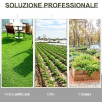 Outsunny Telo per Pacciamatura 50x1 m in PP Drenante e Traspirante per Orto, Serra e Giardino, Nero(m-6)