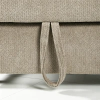 HOMCOM Divano letto 2 posti 4-in-1 ad angolo in ciniglia 167 cm con schienale regolabile, marrone(m-8)