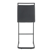 Lot de 2 tabourets de bar style nordique, design épuré et élégant avec piètement métal doré robuste, 39x46.5x96.5 cm, Noir(m-12)