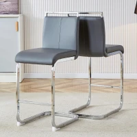 Lot de 2 tabourets de bar style nordique, design élégant, idéal pour cuisine, bar ou restaurant, 38.9x46.5x96.5 cm, Argent(m-4)