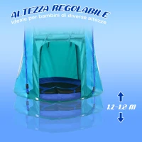Outsunny Altalena da Giardino con Tenda per Bambini da 3-8 Anni, Ø100cm e Corde Regolabili, Blu(m-6)