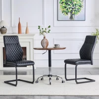 Chaise de salle à manger, confort optimal, structure métallique noire robuste, 43,00x63,00x100,00 cm, Noir(m-5)