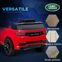AIYAPLAY Macchina Elettrica per Bambini a Licenza Land Rover con Fari, Clacson e Cintura,106x65.5x51 cm, Rosso(m-8)